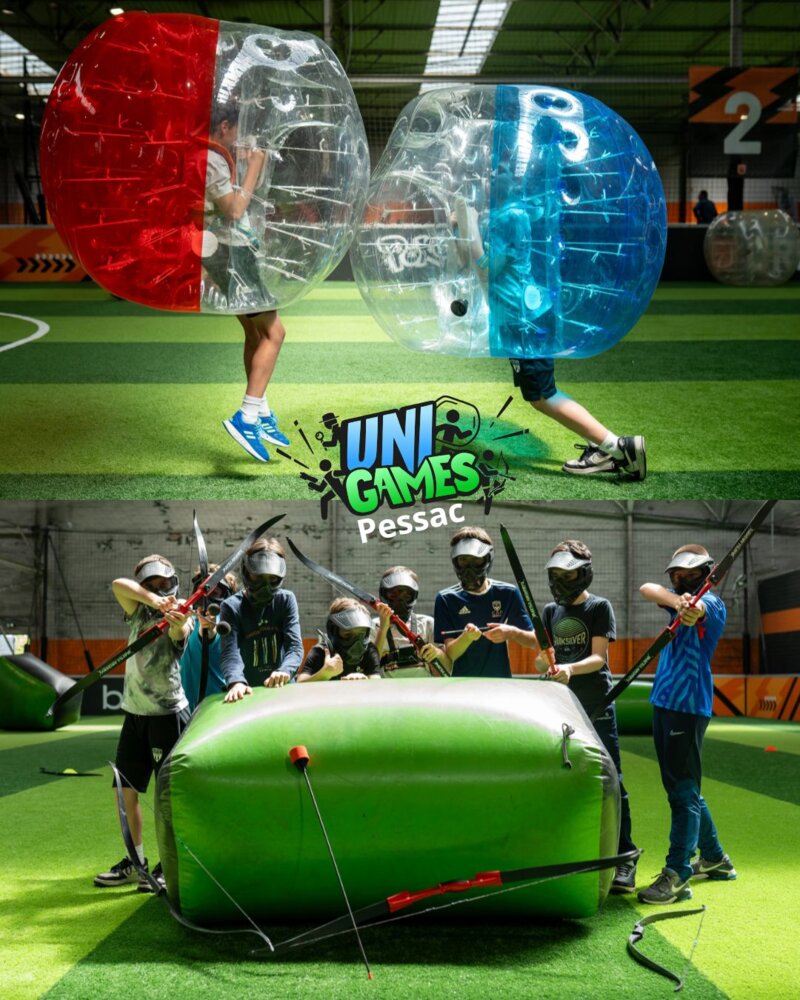 Enchainez Bubble game et Archery game