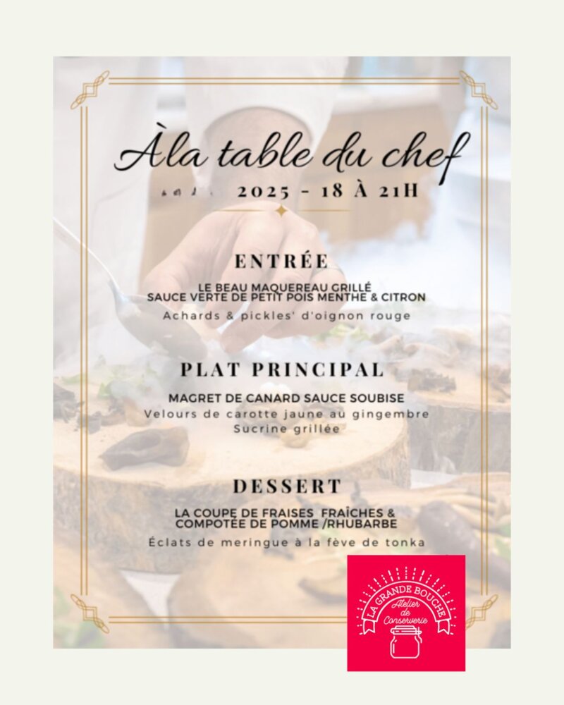 À table avec un Chef !